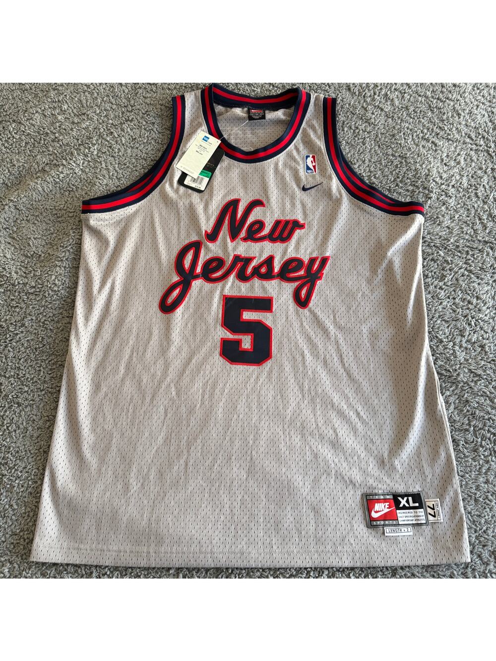 NWT Vintage Nike NBA New Jersey Nets Jason Kidd Rewind Swingman Jersey Men's XL